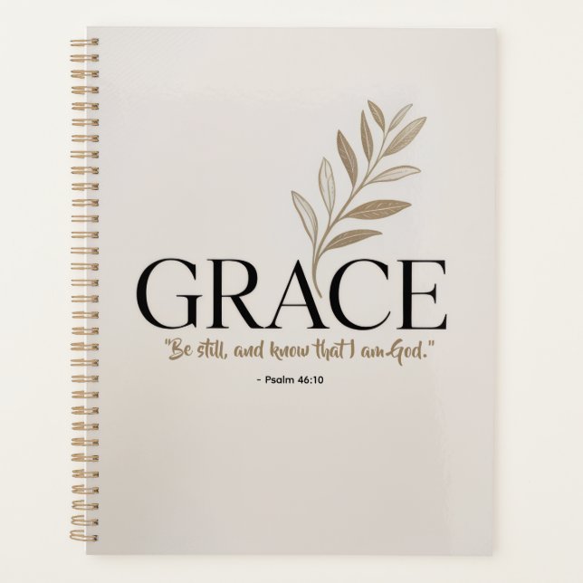 Agenda Arte de Palabras Elegante "Gracia" -  (Anverso)