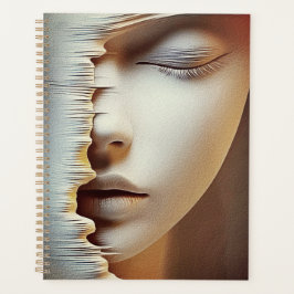 Agenda Arte de Pared de Rostro Femenino Abstracto – Textu