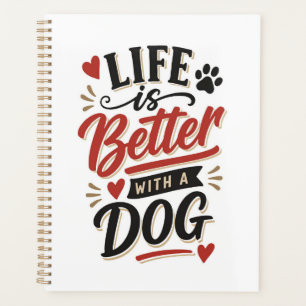 Agenda Arte de pared para amantes de perros - La vida es