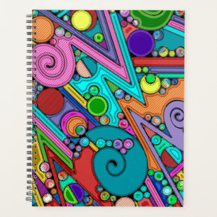 Agenda Arte de patrón pintado a mano y digitalmente 12