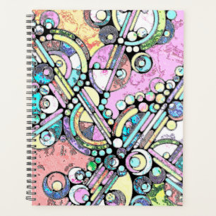 Agenda Arte de patrón pintado a mano y digitalmente 17