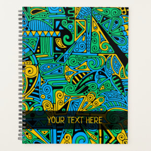 Agenda Arte de patrón pintado a mano y digitalmente 21