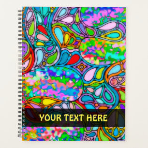 Agenda Arte de patrón pintado a mano y digitalmente 54