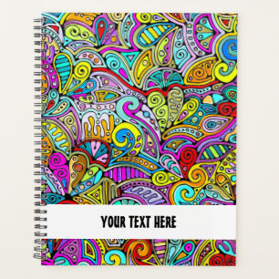 Agenda Arte de patrón pintado a mano y digitalmente 6