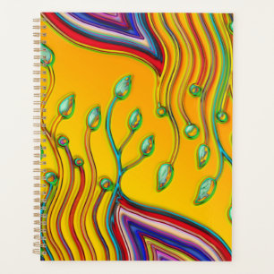 Agenda Arte de patrón pintado a mano y digitalmente 8