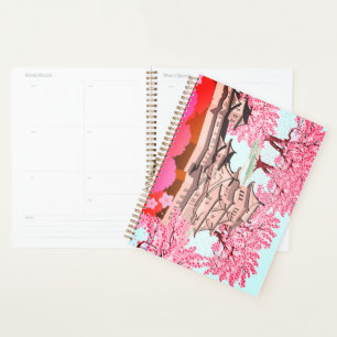 Agenda Arte del castillo Sakura japonés - Primavera de fl