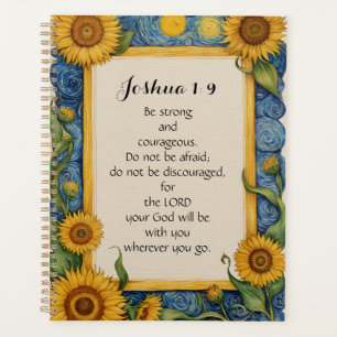 Agenda Arte del versículo de la Biblia Joshua 1:9 NIV 