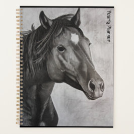 Agenda Arte dibujado a mano de caballo