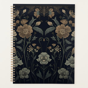 Agenda Arte floral Nouveau William Morris estético oscuro