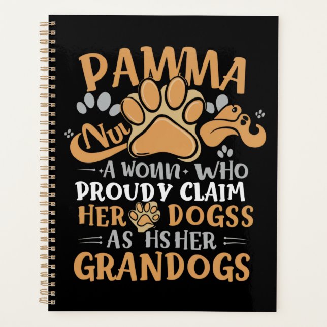 Agenda Arte floral Pawma Noun Definición Mama Grandma Dog (Anverso)