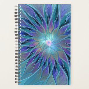 Agenda Arte fractal abstracto de sueño de flor púrpura az