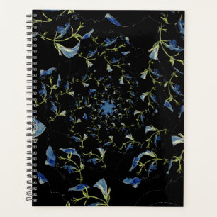 Agenda Arte fractal de sabio azul y negro