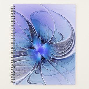Agenda Arte fractal moderno abstracto lavanda azul