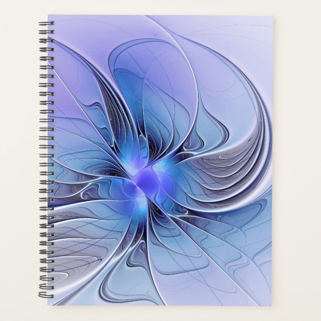 Agenda Arte fractal moderno abstracto lavanda azul (Anverso)