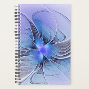 Agenda Arte fractal moderno abstracto lavanda azul