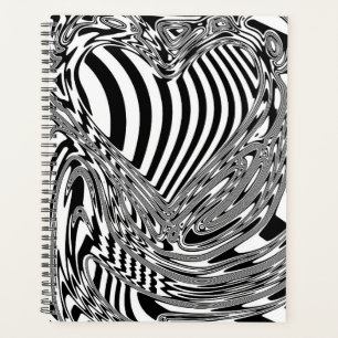 Agenda Arte geométrico en blanco y negro 12