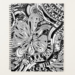Agenda Arte geométrico en blanco y negro 15