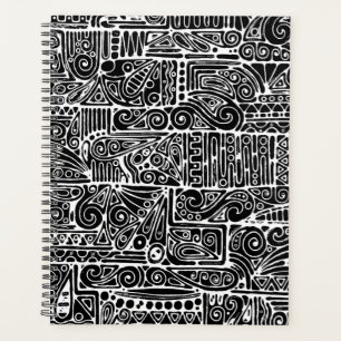 Agenda Arte geométrico en blanco y negro 2