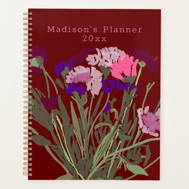 Agenda Arte Moderno Flores salvajes alegres y coloridas + (Anverso)