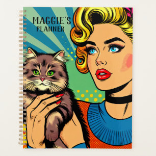 Agenda Arte pop de cómic de dibujos animados mujeres y ga