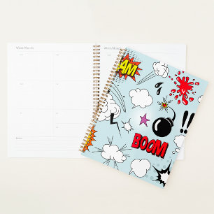 Agenda Arte pop de explosión de historietas retro