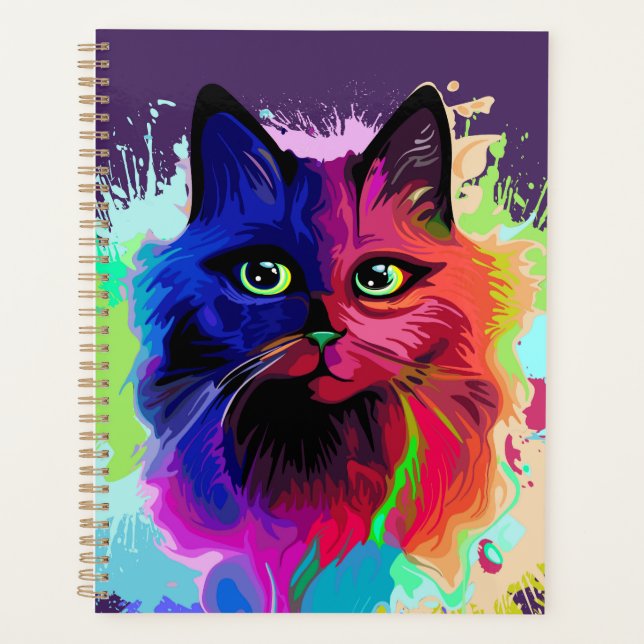 Agenda Arte pop psicodélico para gatos (Anverso)