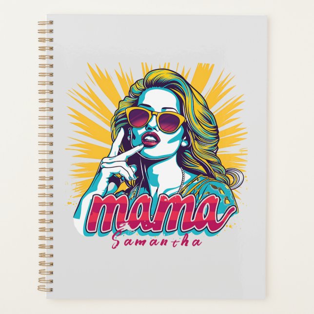 Agenda Arte Retro Mama Pop Personalizado (5) (Anverso)