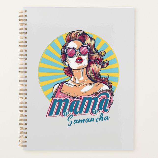 Agenda Arte Retro Mama Pop Personalizado (9) (Anverso)
