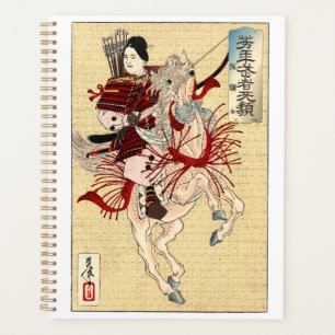 Agenda Arte Ukiyo-e japonés vintage La guerrera femenina