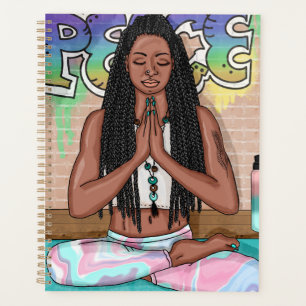 Agenda Arte urbano Bonito Mujer haciendo meditación