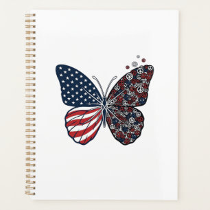 Agenda Arte vectorial de mariposa de la paz patriótica vi