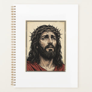 Agenda Arte vectorial de retrato religioso de corona de e