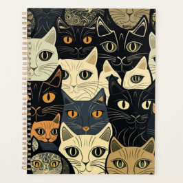 Agenda Artesanía del patrón de gato