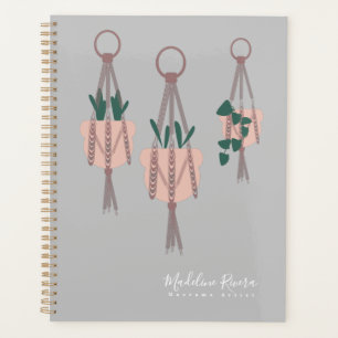 Agenda Artista de macramé diseño hecho a mano planta colg