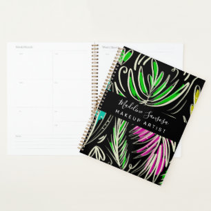 Agenda Artista de Maquillaje Bright Jungle Doodles Negro