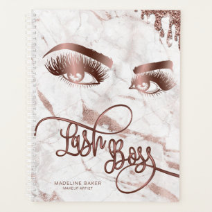 Agenda Artista de maquillaje Lash Boss Ojos Lazas Rosa Or