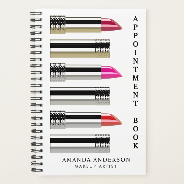 Agenda Artista de maquillaje moderno y elegante (Anverso)