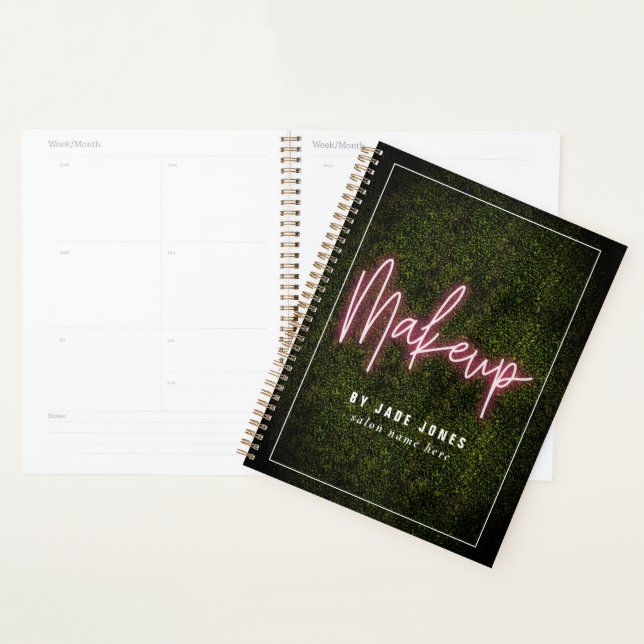 Agenda Artista de maquillaje Neon Boxwood Cosmetólogo (Demostración)