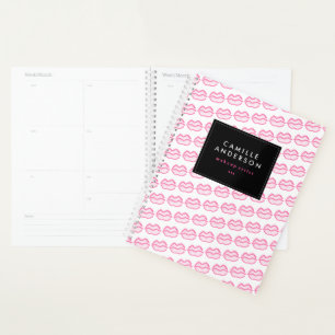Agenda Artista de maquillaje Neon Lip Pattern Day Planner