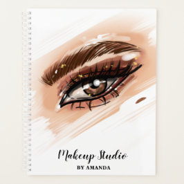 Agenda Artista de maquillaje Ojos Marrones Largos latigaz