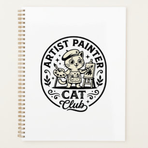 Agenda Artista Pintor Gato Gato Divertido Gráfico - Artis