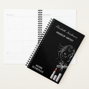 Agenda Artistas de maquillaje gris negro