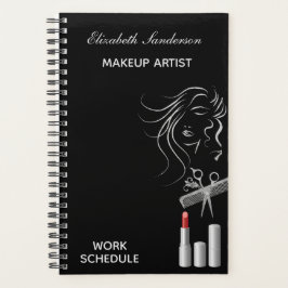 Agenda Artistas de maquillaje gris negro