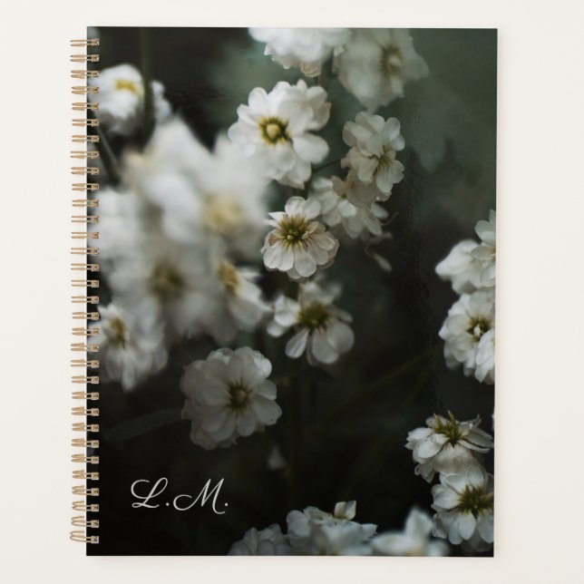 Agenda Artistic moody floral monogram (Anverso)