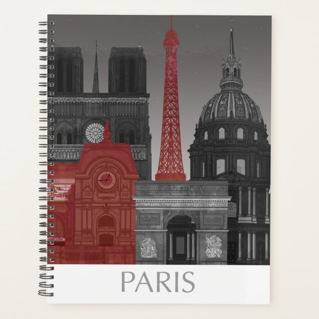 Agenda Ascensos de París por noche - Rojo (Anverso)