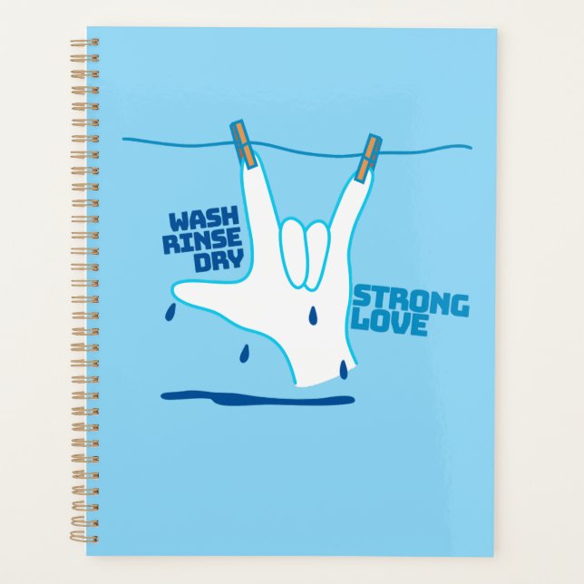 Agenda ASL Design - Wash, Rinse, and Dry Love ILY (Anverso)