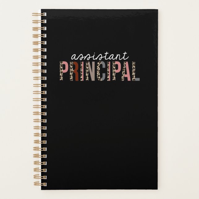 Agenda Assistant Principal Leopard Print Funny Gift (Anverso)