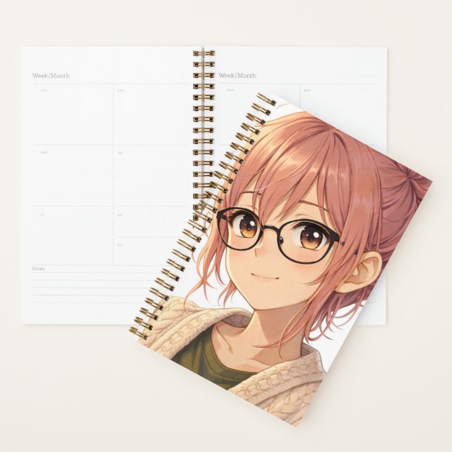 Agenda Aster™ Cute Aesthetic Girl Planner Cozy Vibes (Demostración)