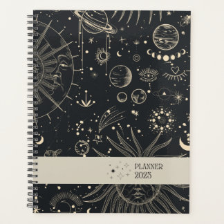 Agenda Astral místico negro vintage