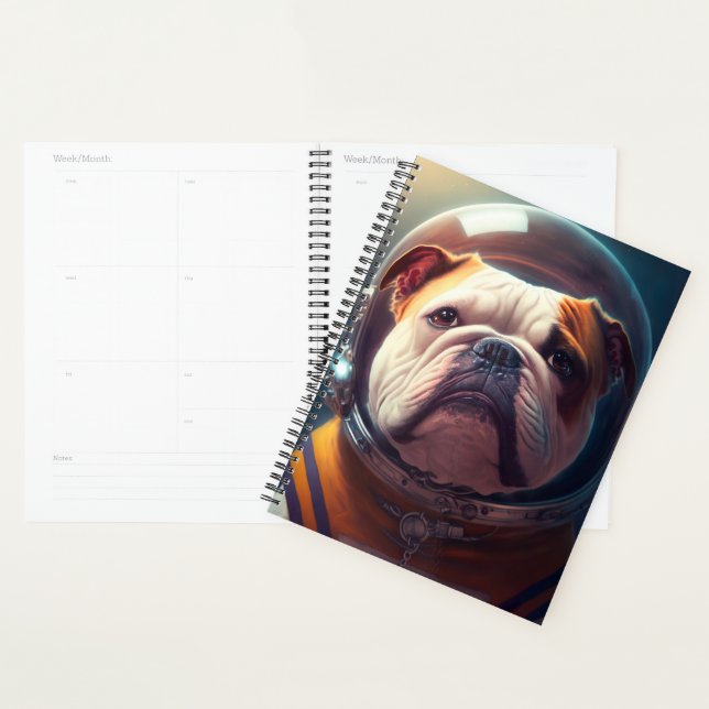 Agenda Astronauta de Bulldog Adorable (Demostración)